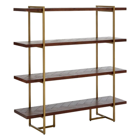 Luxe Herringbone Bookcase