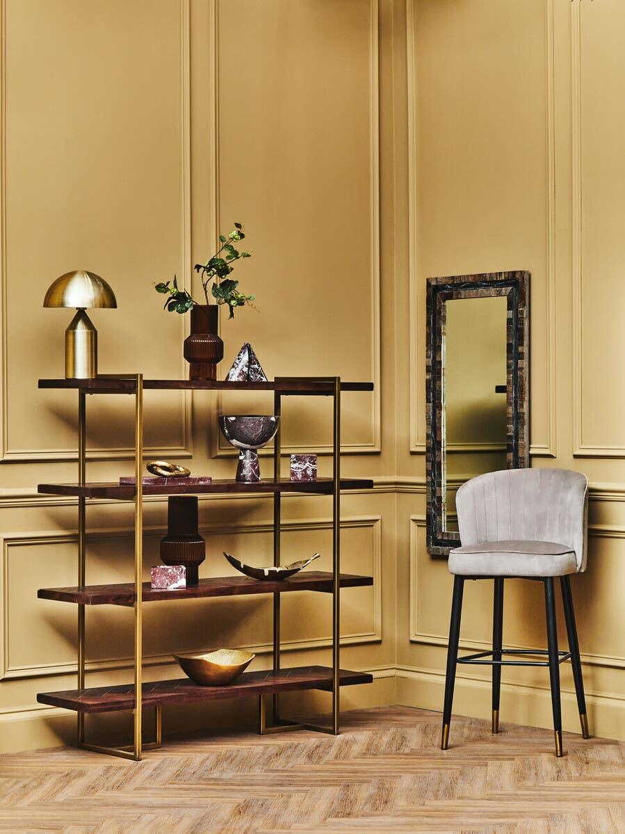 Luxe Herringbone Bookcase