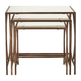 Geometric Glass Nesting Tables