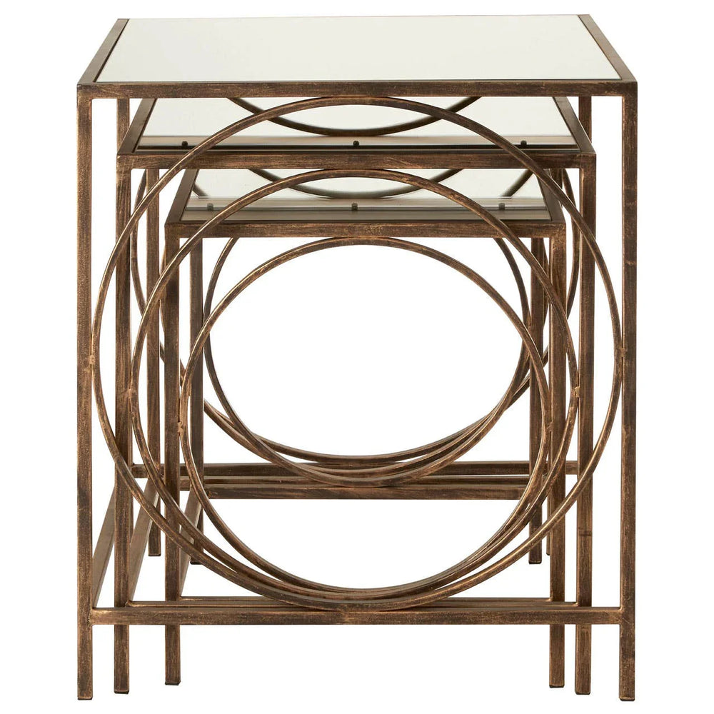 Geometric Glass Nesting Tables
