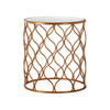 Copper Wave Mirrored Side Tables