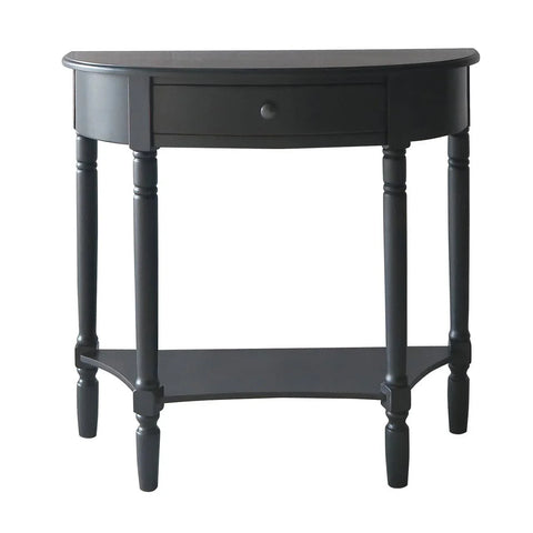 Elegant Black Pine Console Table