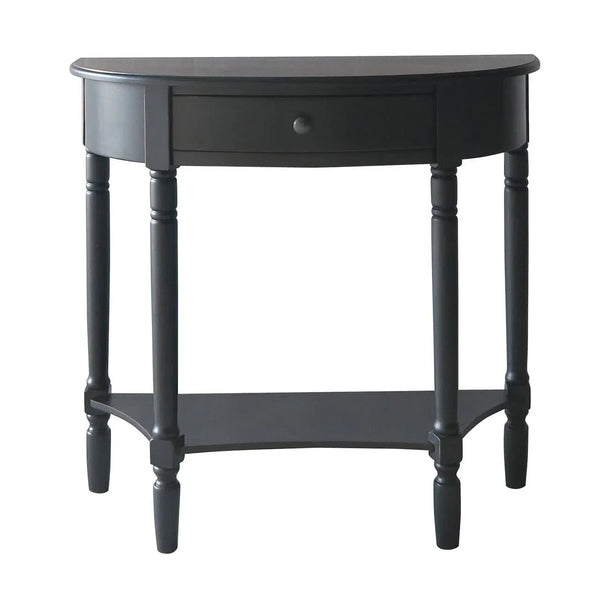 Elegant Black Pine Console Table