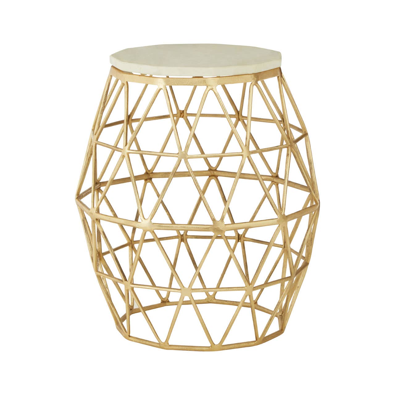 Geometric Marble Side Table