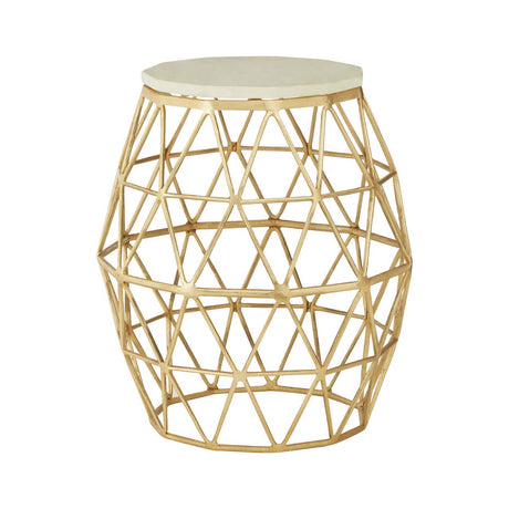 Geometric Marble Side Table