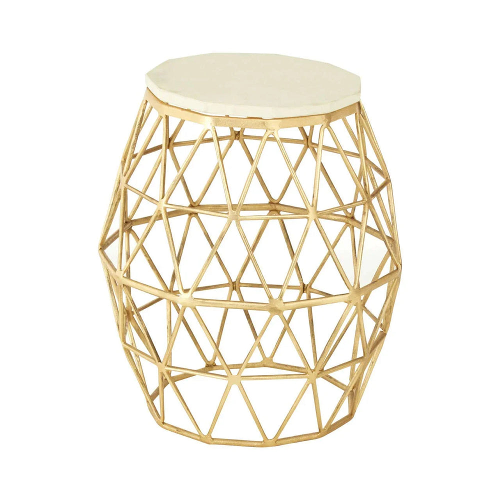 Geometric Marble Side Table