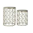 Nickel Marble Side Tables