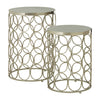 Nickel Marble Side Tables