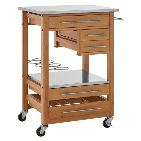 Mobile Bamboo Kitchen Trolley