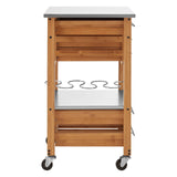 Mobile Bamboo Kitchen Trolley