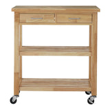 Portable Wood Kitchen Trolley