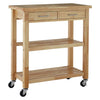 Portable Wood Kitchen Trolley