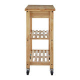 Portable Wood Kitchen Trolley