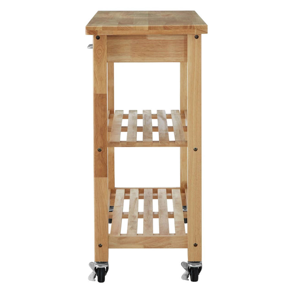 Portable Wood Kitchen Trolley