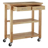 Portable Wood Kitchen Trolley