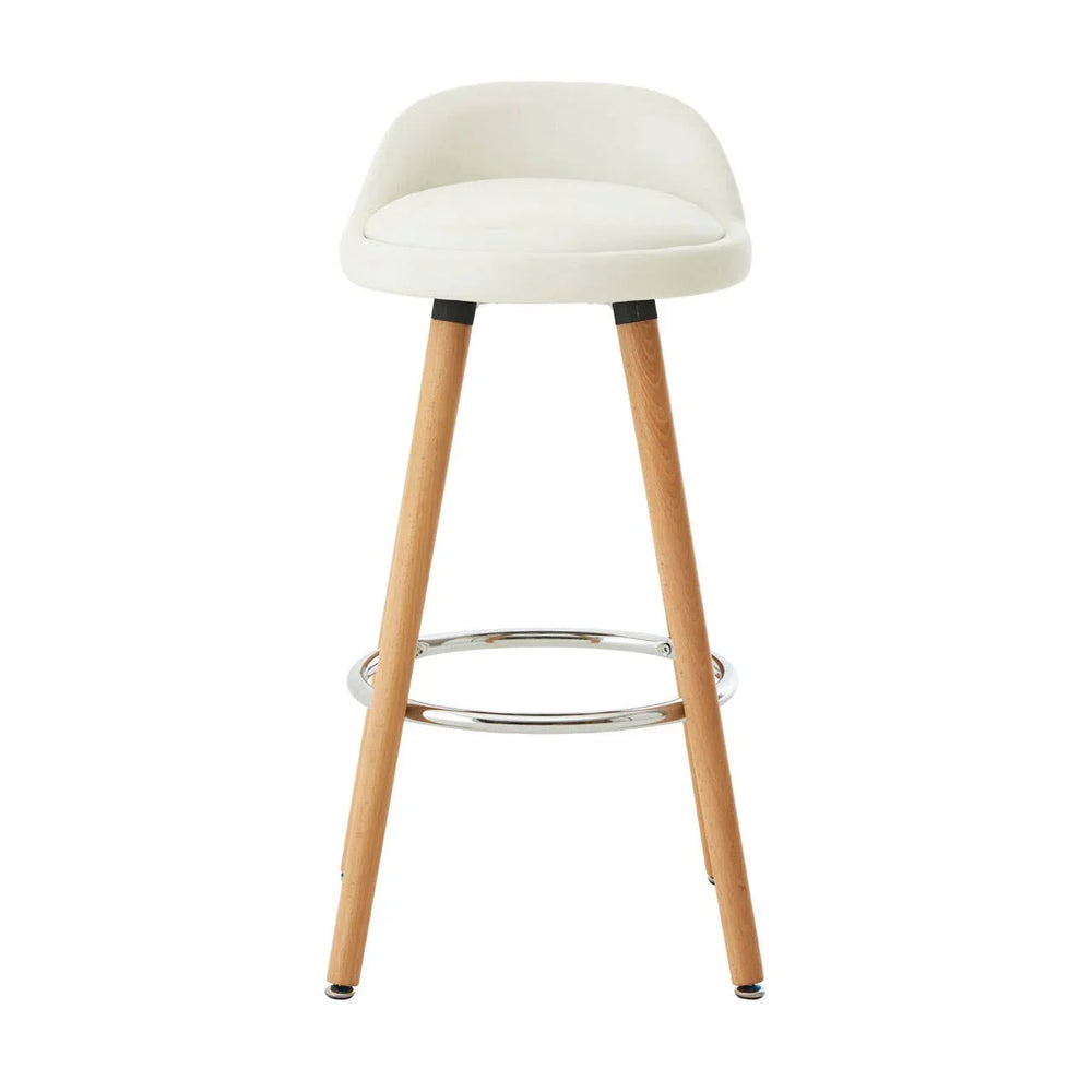 Sleek Chrome & Wood Stool