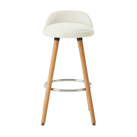 Sleek Chrome & Wood Stool