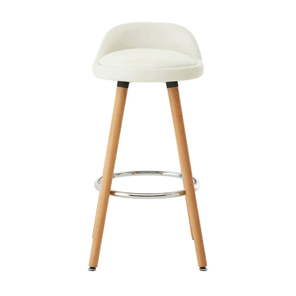 Sleek Chrome & Wood Stool