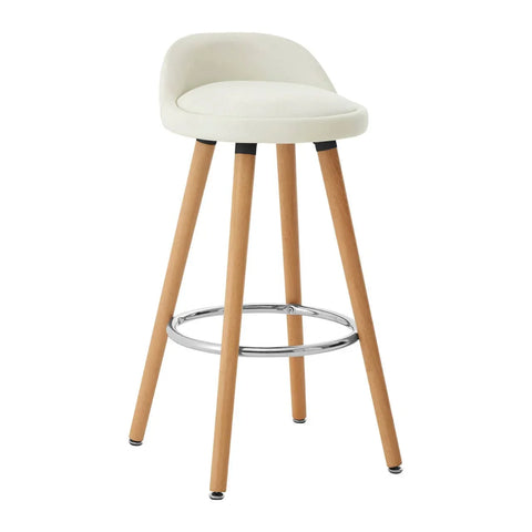 Sleek Chrome & Wood Stool