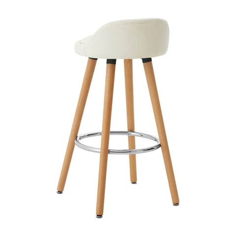 Sleek Chrome & Wood Stool