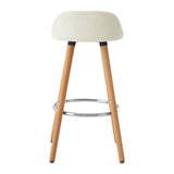 Sleek Chrome & Wood Stool