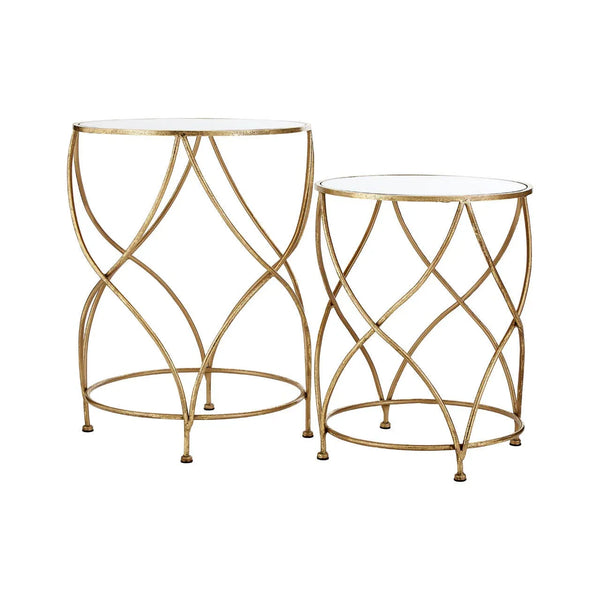 Gilded Mirrored Side Tables