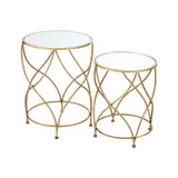 Gilded Mirrored Side Tables