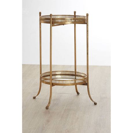 Golden Mirrored Tray Table