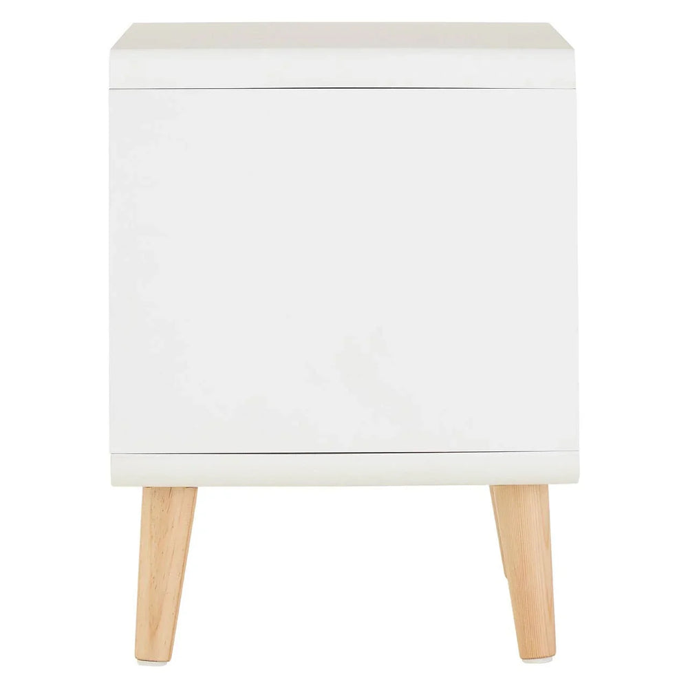 Golden Pine Bedside Storage