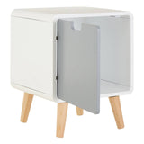 Golden Pine Bedside Storage