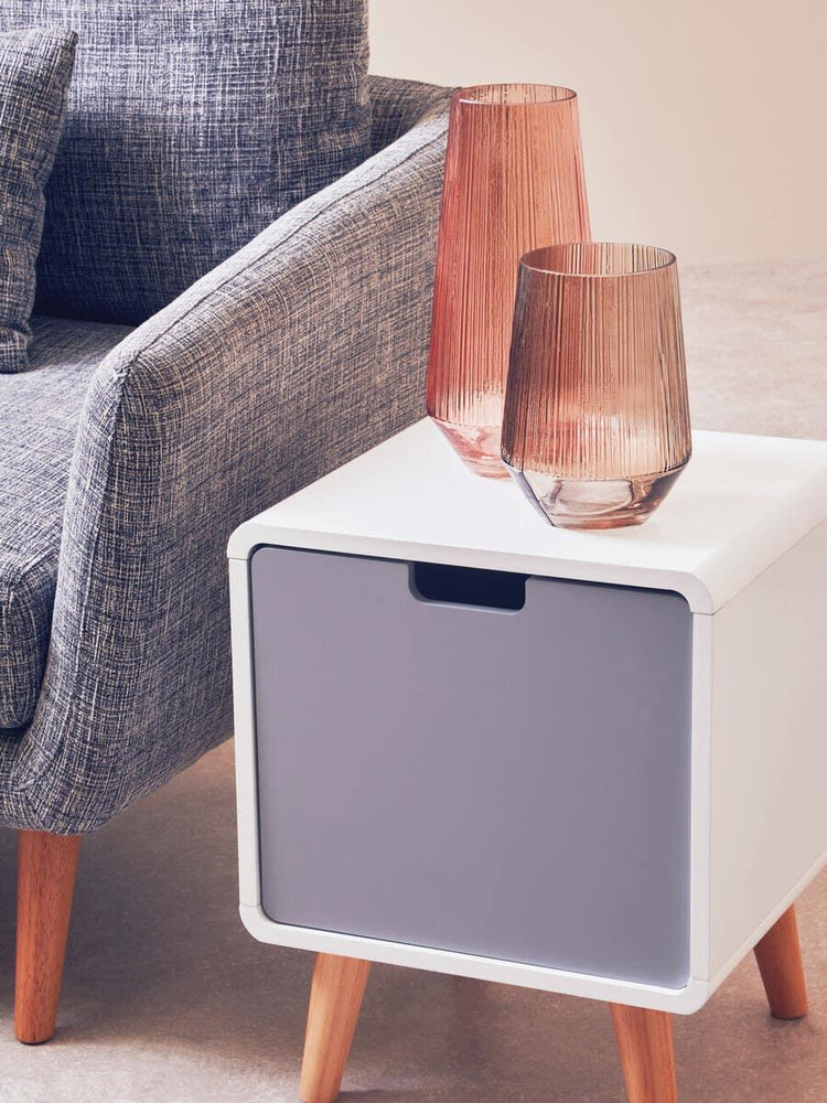 Golden Pine Bedside Storage