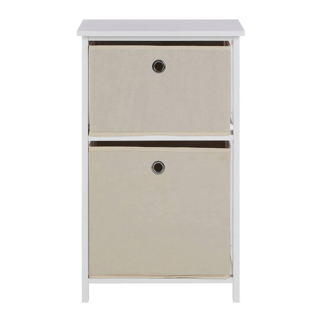 Lindo 2 Natural Fabric Drawers Cabinet
