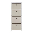 Lindo 4 Natural Fabric Drawers Cabinet
