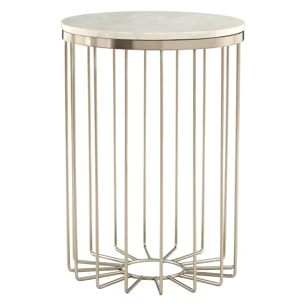 Marble Cage Iron Table