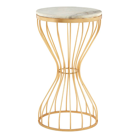 Marble Pinched Iron Table