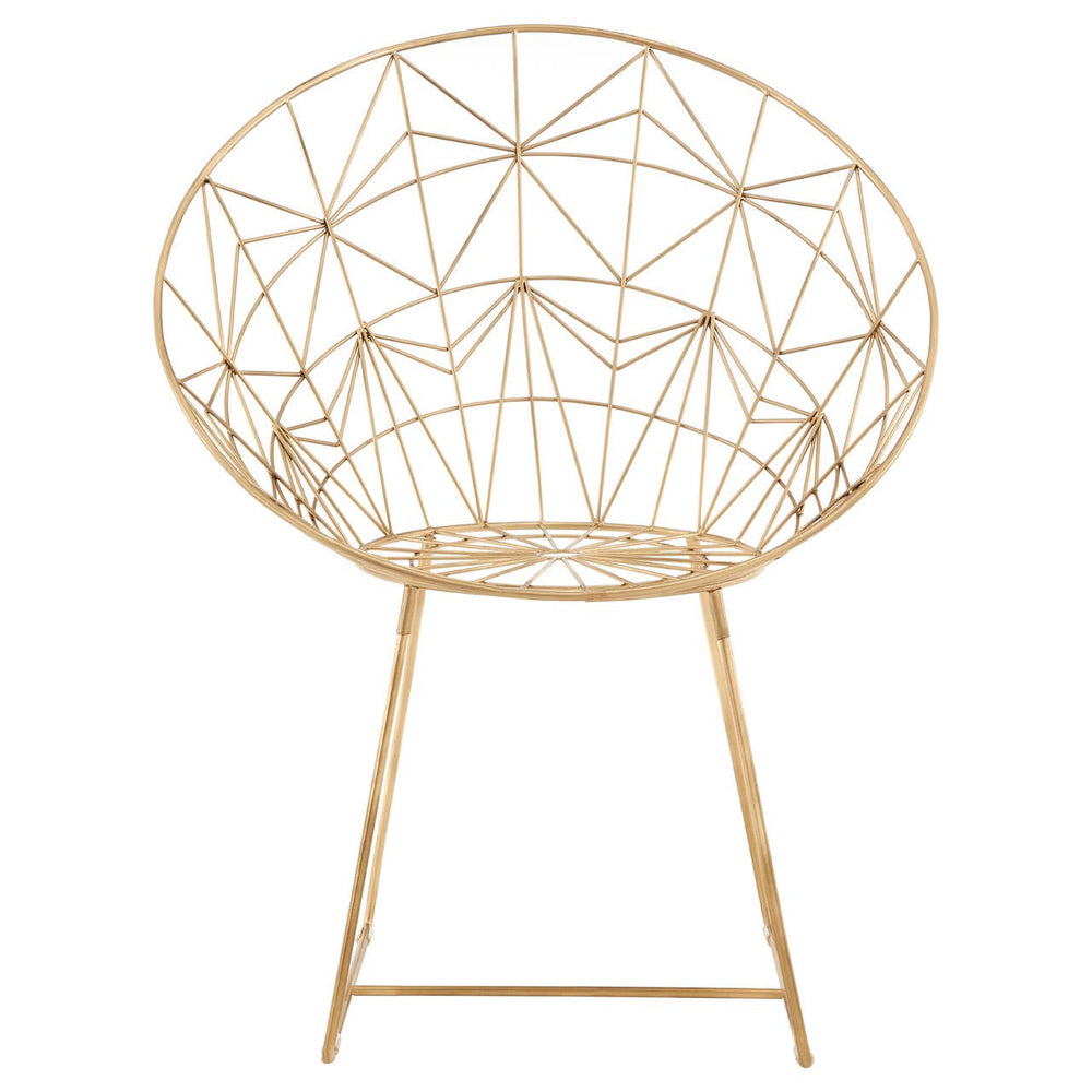 Golden Lattice Iron Chair