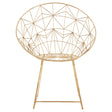 Golden Lattice Iron Chair