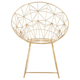 Golden Lattice Iron Chair