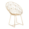 Golden Lattice Iron Chair