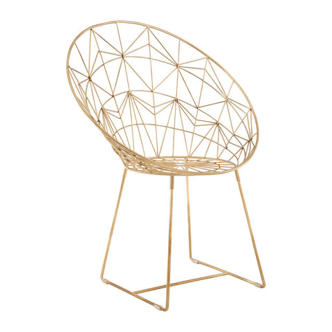 Golden Lattice Iron Chair