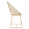 Golden Lattice Iron Chair
