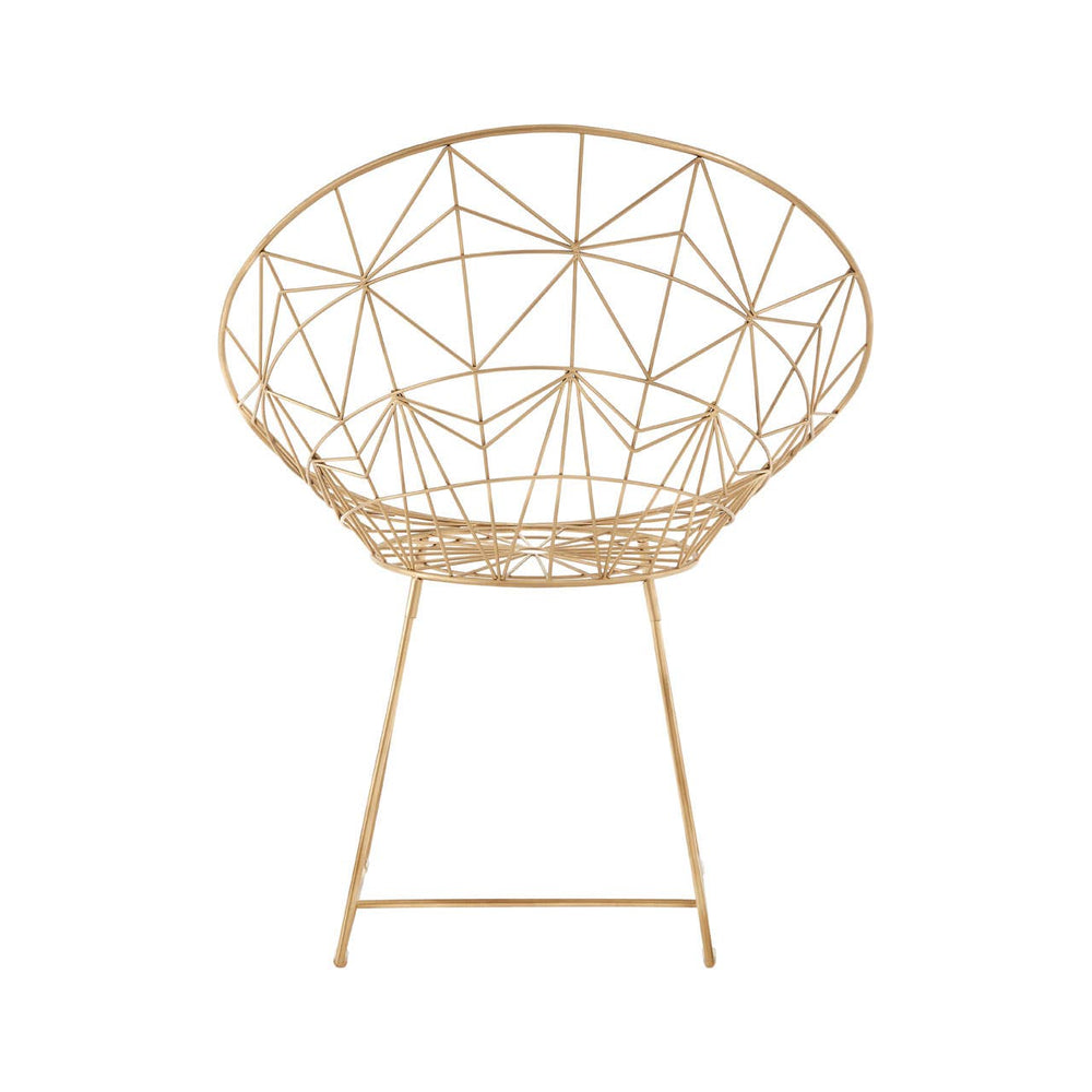 Golden Lattice Iron Chair