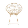 Golden Lattice Iron Chair