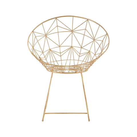 Golden Lattice Iron Chair