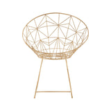 Golden Lattice Iron Chair