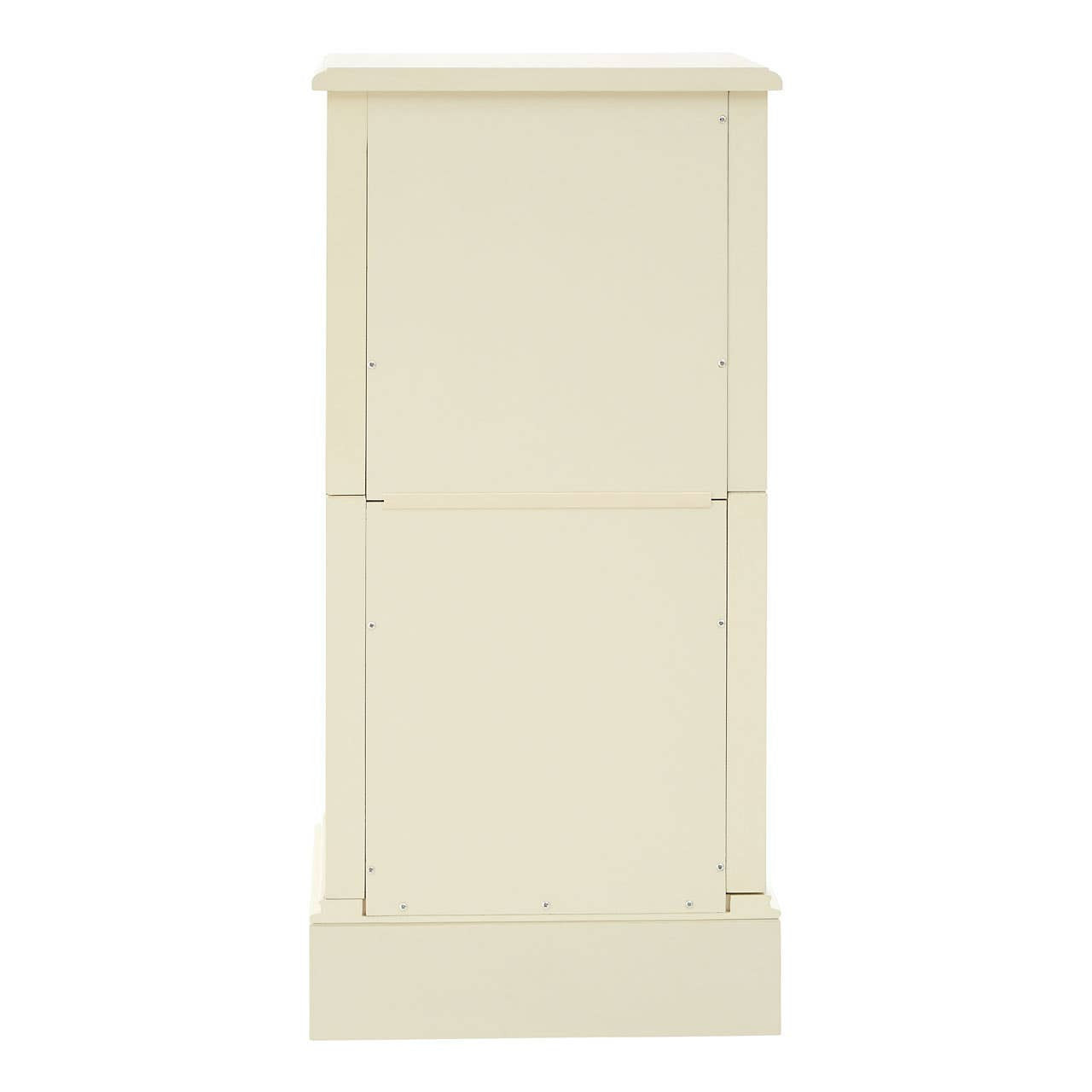 Florence Ivory Chest featuring four spacious drawers with a smooth, cream-colored finish and subtle detailing on the edges, designed for a classic and elegant look in home decor