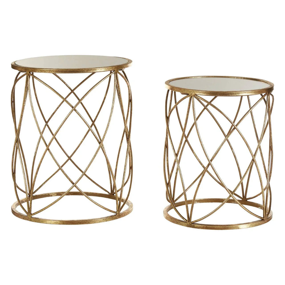 Gilded Intersecting Round Side Tables