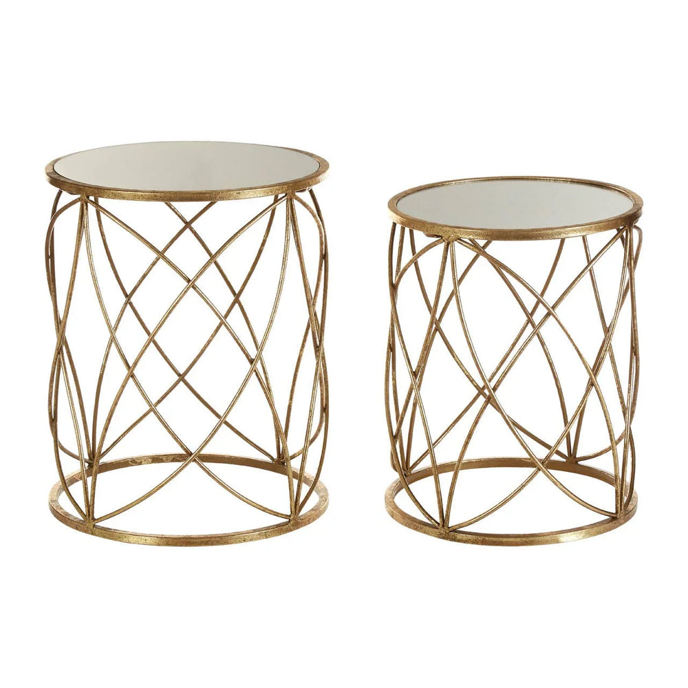 Gilded Intersecting Round Side Tables