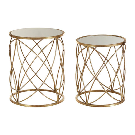 Gilded Intersecting Round Side Tables