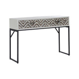 Geometric 2-Drawer Console Table